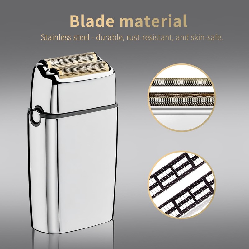 Replacement Razor Blade Compatible with BaByl**sPRO Double FXFS2 - Metallic