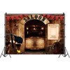 GKLEASG 10x8ft Western Saloon Backdrop, Cowboy Wild West Wood Barn