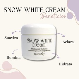 SECRET KEY - Snow White Cream con Niacinamida - Crema Facial Hidratante y Aclarante 50 g