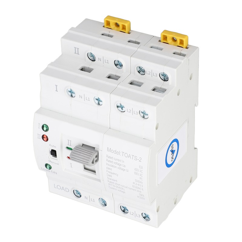 Dual Power Automatic Transfer Switch 4P 63A Emergency Generator Changeover