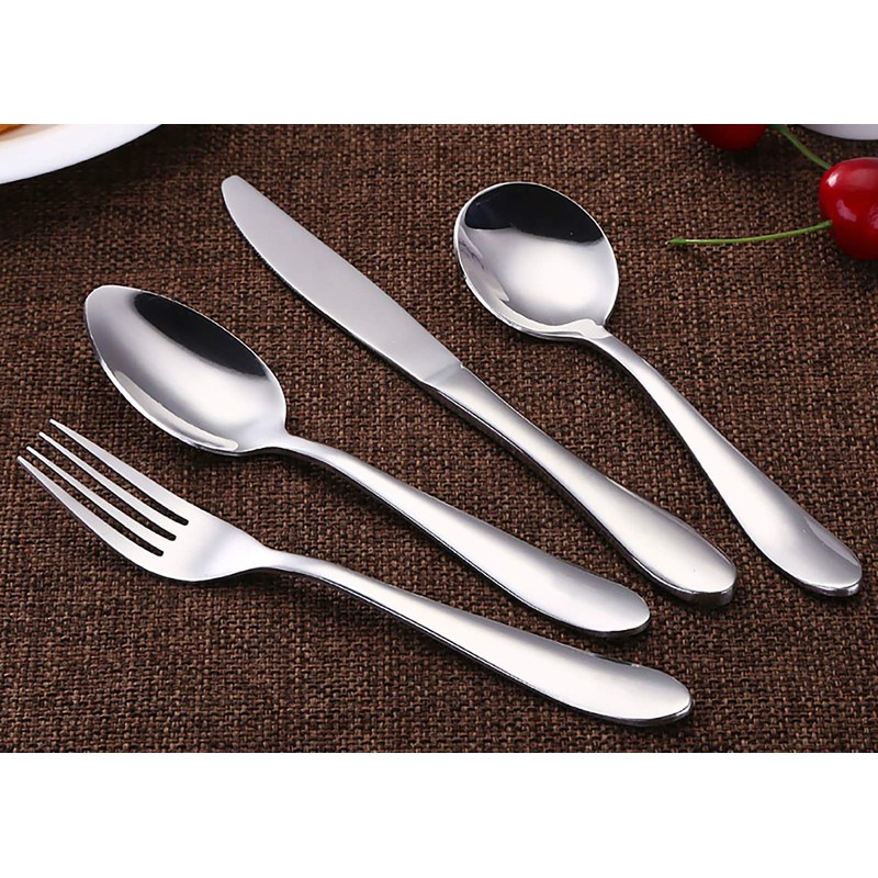 VANRA 4-Piece Children's Spoon Set Stainless Steel Cutlery Set 14