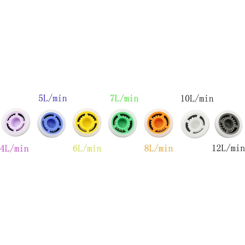 Water Flow Restrictor TAODAN 7PCS 7Sizes 1.2/1.5/1.8/2/ 2.2/2.5/3.0 GPM Shower