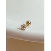 10k mini flower line piercing each (1 piece) / 10k