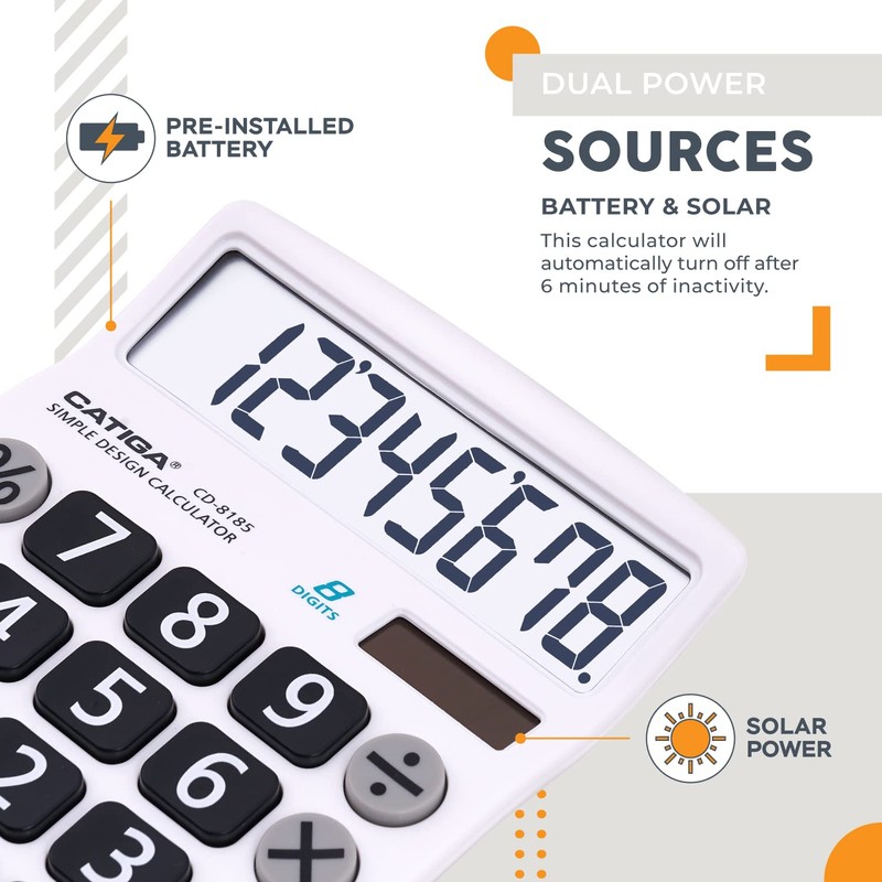CATIGA CD-8185 Office and Home Style Calculator - 8-Digit LCD