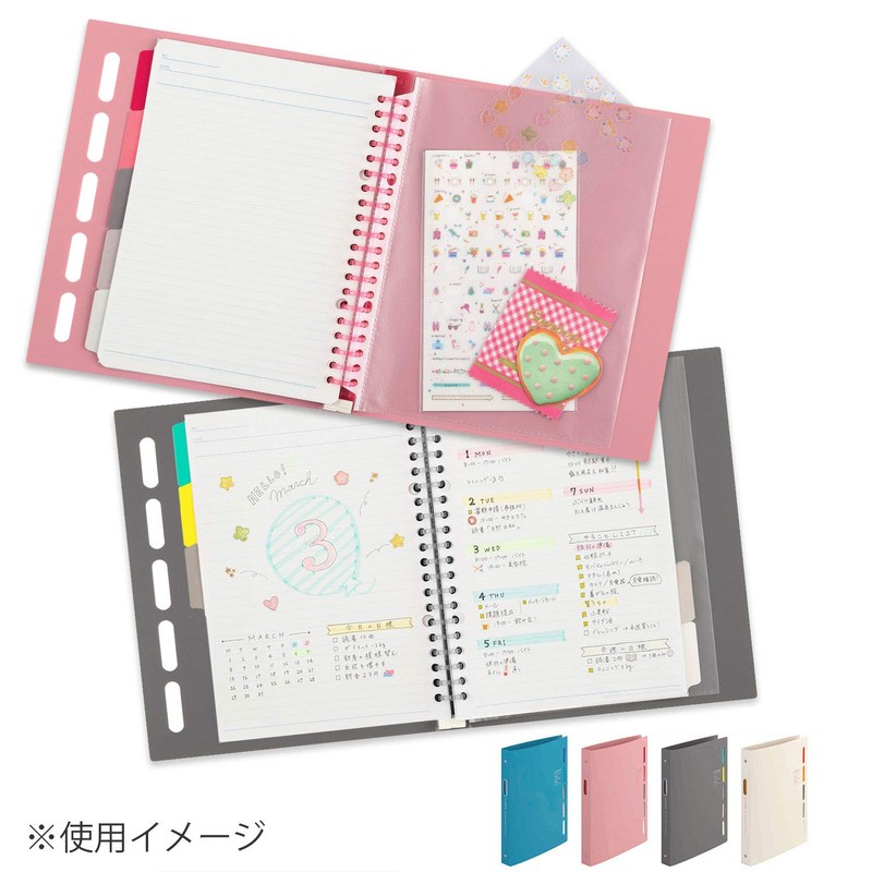 Maruman F311-11 Loose Leaf Binder B5 Clarte 26 Hole Gray