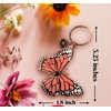 HAPPILY PLANTS Insect Keychains - Monarch Butterfly Keychain