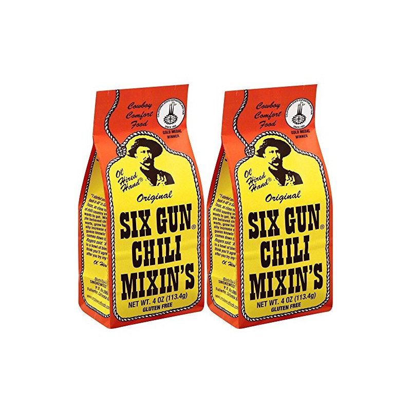 Original Six Gun Chili Mixin's Spice Mix, 4 Ounces, Pack