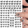 6 Sheets Bow Tie Nail Art Stickers Black White Red