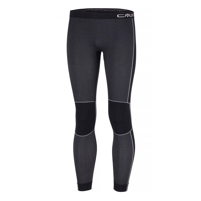 CMP - Pantaloni Lunghi Senza Cuciture per Bambini, Nero, 10/12