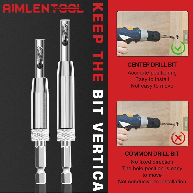 AIMLENTOOL 17pcs VIX Bits Self Centering Drill Bit Set, 1/4"