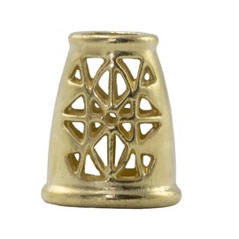 AERZETIX - C60512-10 pieces cord tips for clothes 5 x 8 x 13 mm - for laces tie thread coat anoraks bag hobby sewing habby sewing haberdashery - made of metal - gold