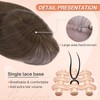 Benehair Human Hair Toppers for Women Clip in Hair Toppers