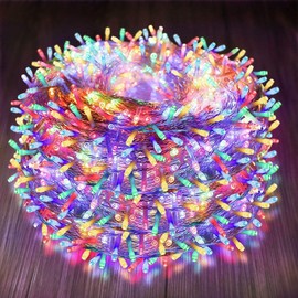 SHATCHI 500LEDs/50m Fairy Lights Clear String Lights – Mains, Multifunction 8 Modes, Timer, Memory, Indoor/Outdoor Low Voltage Waterproof Christmas Tree Home Decorations