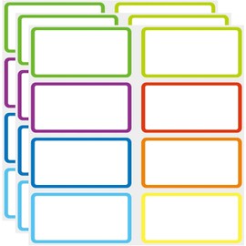 Organization, Lockers, Crafts, Cans, Dry Cleaning Stickers, Office School Home Gifts (1.25 x 3.5 Inches, Multi Color) (24 Count)