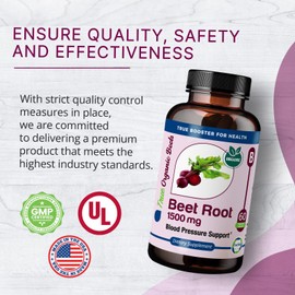 TrueMed TrueMed Beetroot Supplement, Beet as Beta Vulgaris 1500 Mg 60 Capsules