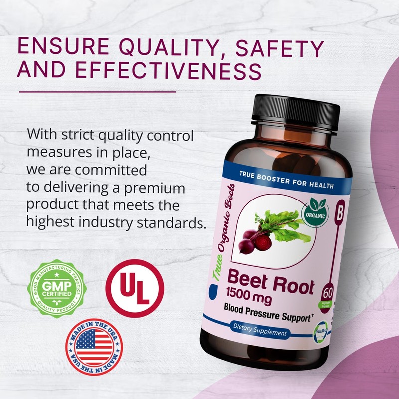 TrueMed TrueMed Beetroot Supplement, Beet as Beta Vulgaris 1500 Mg