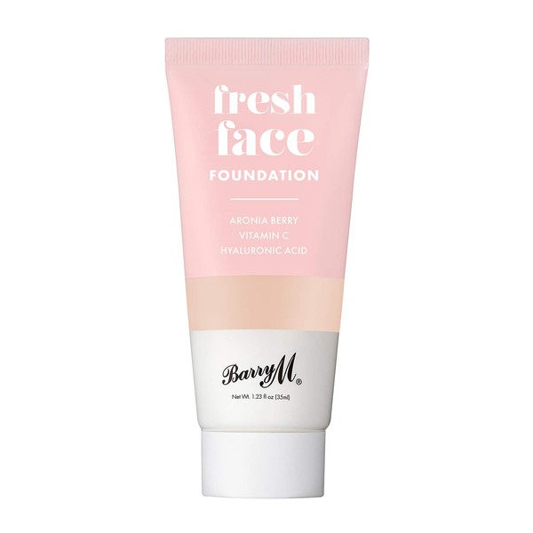 Barry M Cosmetics Fresh Face Light Liquid Foundation with Hyaluronic Acid and Vitamin C, Shade 5, Pack of 1