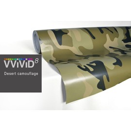 VViViD Vinyl Camouflage Pattern Wrap Air-Release Adhesive Film Sheets (7ft x 5ft, Desert Camo)