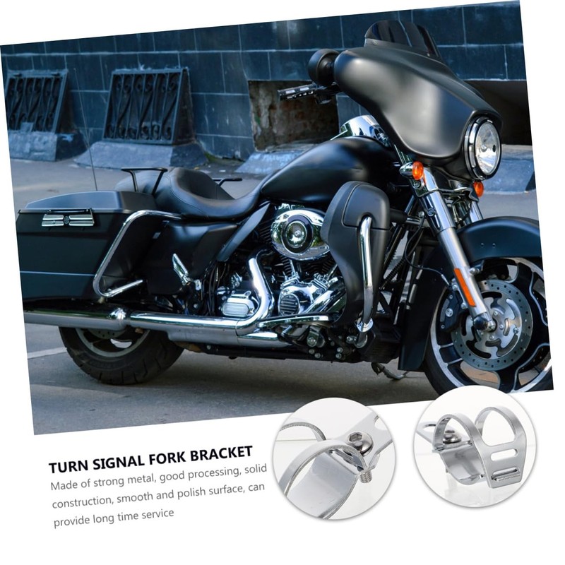 Ciieeo 2 Pcs Turn Signal Bracket for Motorcycle Forks Durable