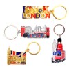 Souvenirs 6 x London Keyrings - British Keychain - London