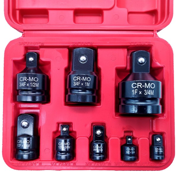 ALOUKA Impact Socket Adapter Set, 1/4" to 1" Drive Adapter
