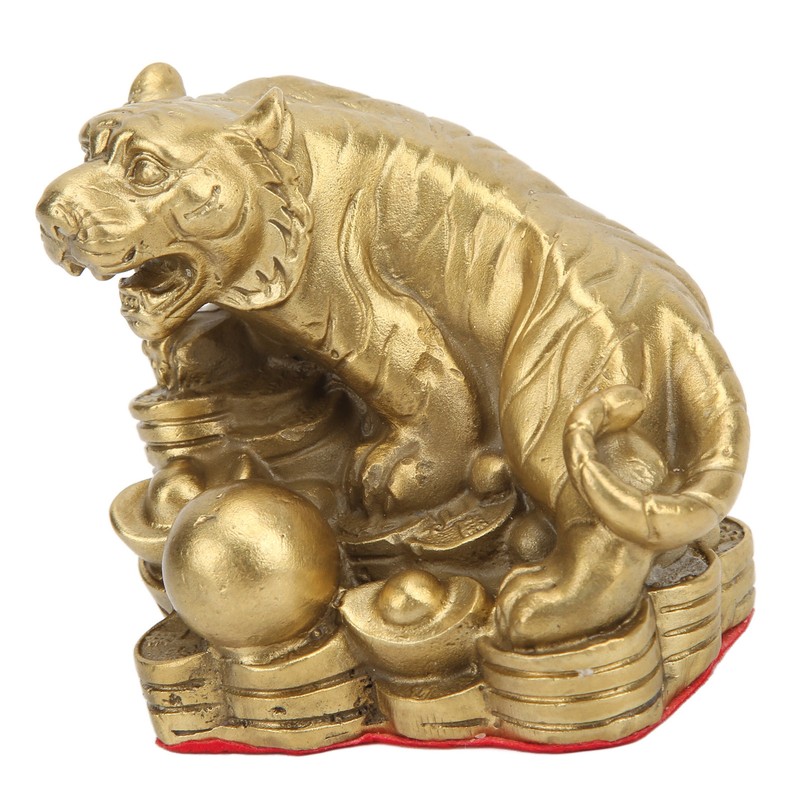 Brass Tiger Statue Sturdy Durable Brass Attract Wealth Fortune Easy