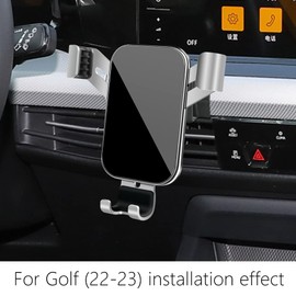 LUNQIN Car Phone Holder for Volkswagen Golf GTI 2022 2023 2024 and VW Golf R 2022-2024 MK8 Auto Interior Accessories Best Cell Phones Mount Cellphone Mobile Cradle Charging Navigation Bracket Stand