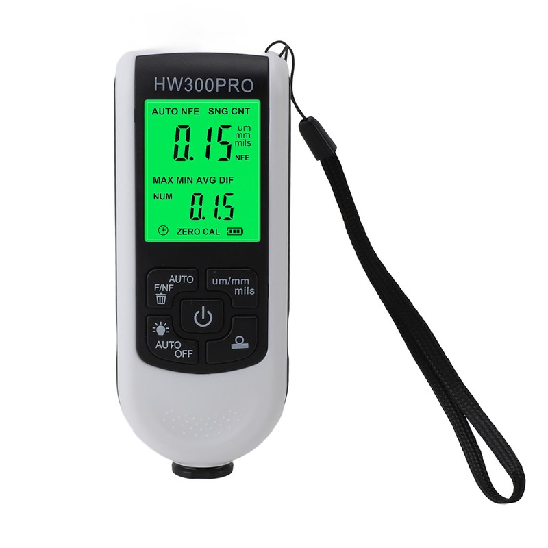Paint Mil Thickness Gauge High Accuracy HD Backlit Display Anti