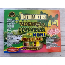Testiton Antidiabetico Moringa & Guanabana y Noni Micro Ampolletas 10 Ampolletas Potente