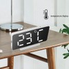LED Mirror Alarm Clock Electronic Alarm Clock Adjustable Mirror Bedside