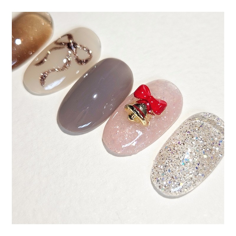 Winterbell Handmade Nail Tips - Almond Short / 윈터벨 수제네일팁