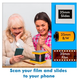 KLIM K2 Mobile Film Scanner 35mm + New 2024 + Positive & Negative Scanner + Slide Scanner + Photo Scanner + 35mm Color Film Developing Kit Essential + Your own 35mm Film Developing Service at Home