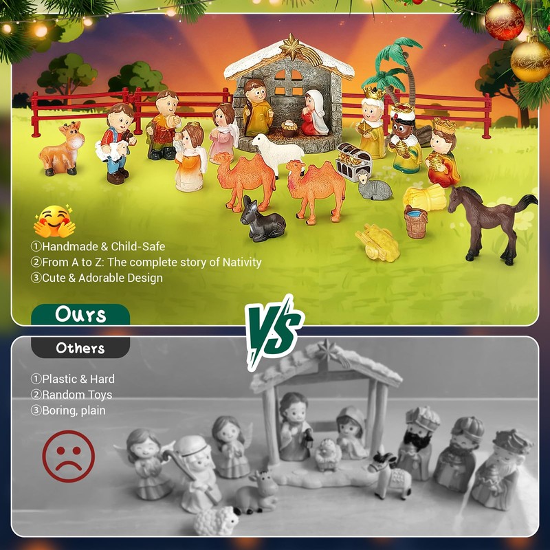 Little People Advent Calendar 2026, 24-Day Christmas Countdown Nativity Set