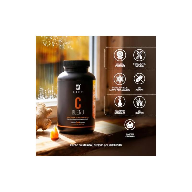 B Life Vitamina C 300mg con 240 cápsulas para 8