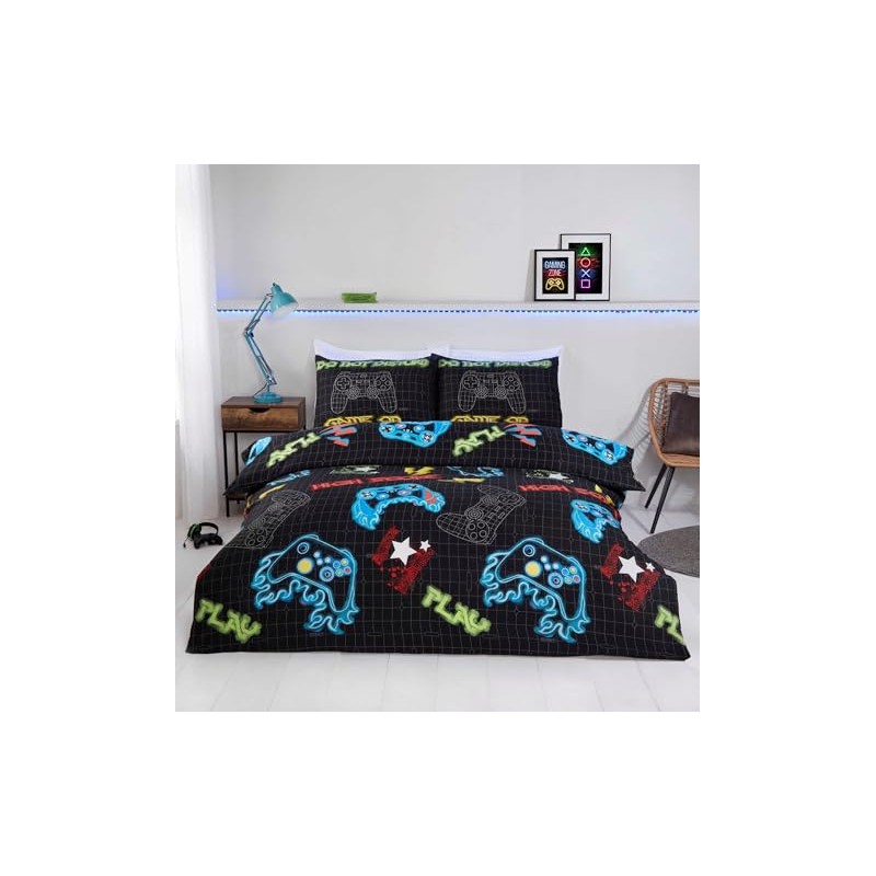 Rapport home Gamer Microfibre Duvet Cover Set Single Multi