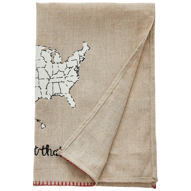 Mud Pie Not That Far Linen Towel