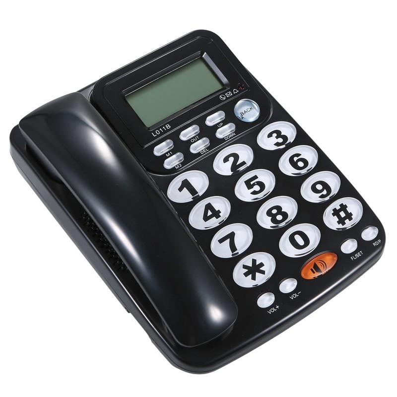 Desktop Wired Landline Telephone with Large Buttons Hands-free Calls Adjustable