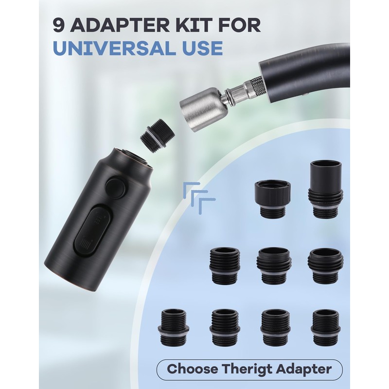 iVIGA Faucet Sprayer Head Replacement: Stainless Steel Oil Rubbed Bronze