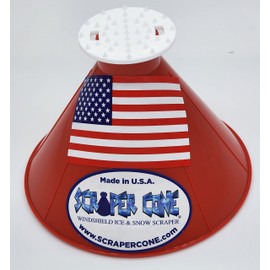 SCRAPER CONE®️ The Original Ice Scraper Made in The USA 10 Colors to Choose from Select Colors to Match Your Favorite Team Snow Removal Magical Frost Removal Funnel Shaped (Yellow)