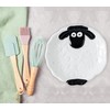 Kawaii Sheep Spoon Rest Ceramic, White Cute Animal Shape Kitchen