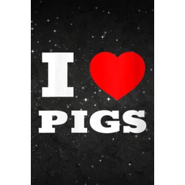  Vitamin & Supplements Tracker Womens I Love Pigs Red Heart Pig Owner Lover Farmer Rancher Quote