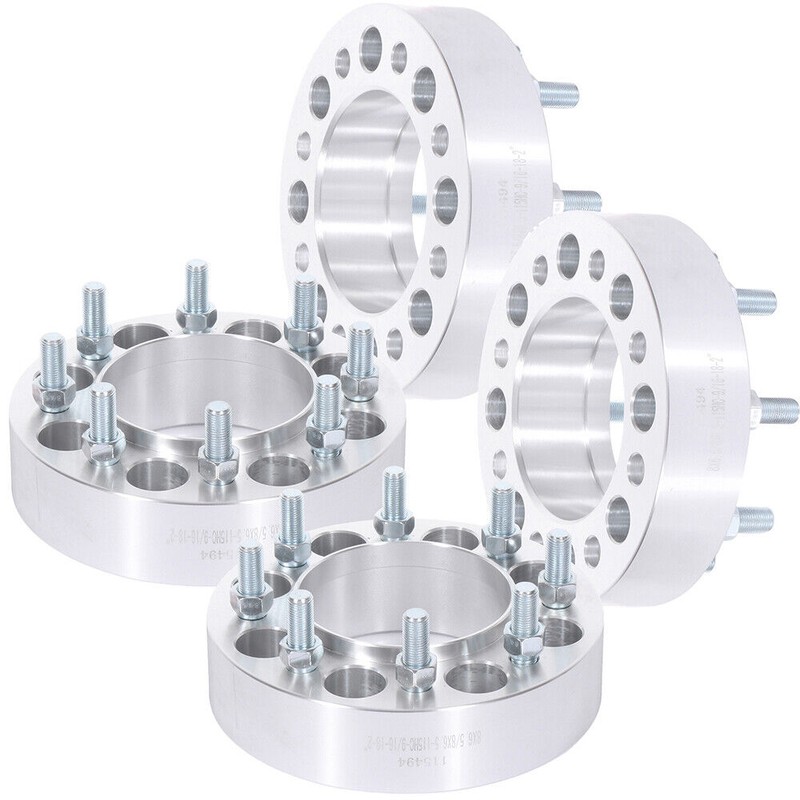 wellstorehere 4pcs 2" 8x6.5 Hub Centric Wheel Spacers 9/16"x18 For