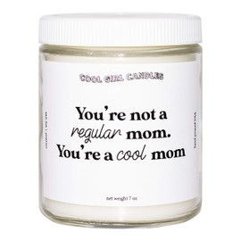 Cool Girl Candles |You're A Cool Mom Mothers Day Candle Balsam + Cedar Scented Candle | All Natural Coconut Soy Wax Clean Burning | Funny Gifts | 8.5 fl oz