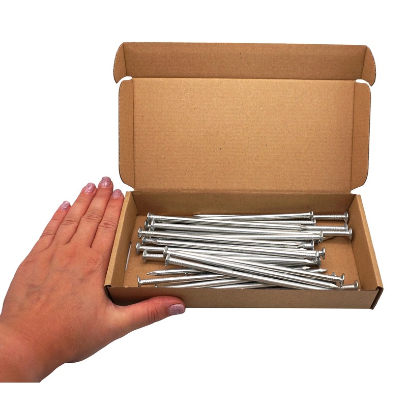 SKIR'CO (30 pcs) Zinc Plated Construction Nails 5.0 x 150