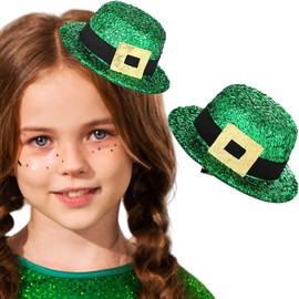 CAKURE St. Patrick's Day Hair Hat Clip Green Hair Pins Irish Hair Clip Barrettes Saint Patrick's Day Hair Accessories for Women and Girls (Type a)