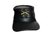 Civil WAR Real Cowhide Black Leather KEPI-HAT Adjustable Free Size
