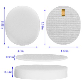1 HEPA + 3 foam and felt filter for Shark Navigator Professional (NV70 NV71 NV80 NVC80C UV420) and Rotator Professional XL capacity (NV90 NV95) compared to parts # XFF80 and XHF80, ‎white