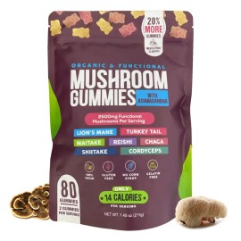 Unbranded Functional Mushroom Gummy Candy 2500 mg - can enhance immunity