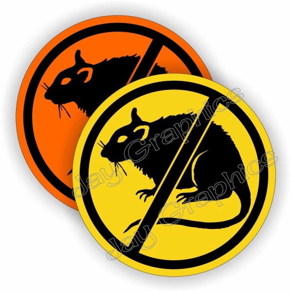 Unbranded/Generic 2pcs - Funny NO RATS Hard Hat Stickers Motorcycle