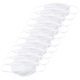 FM London Reusable Fabric Mask, 100% Cotton (Pack of 10) - White